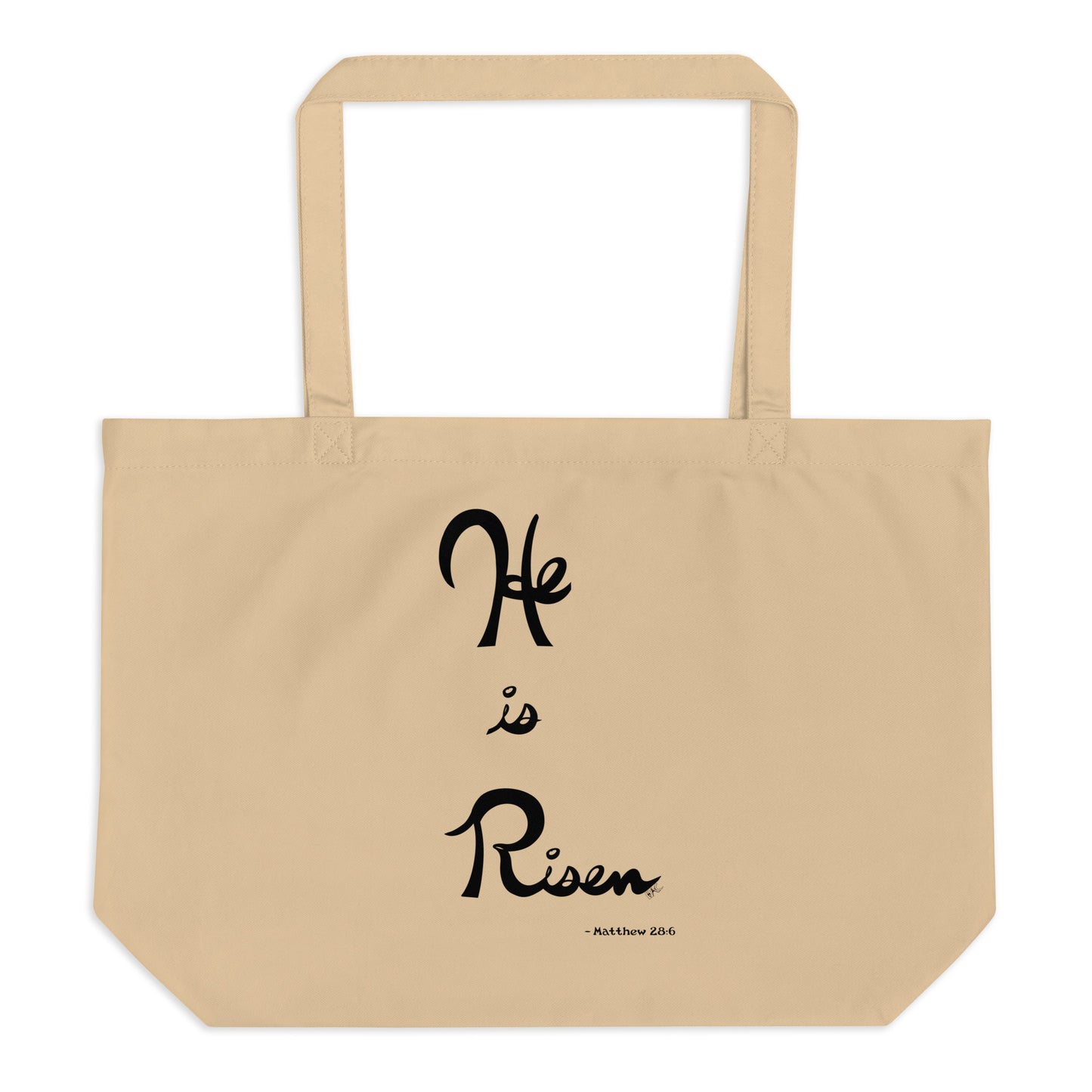 He is Risen (Plain Lettering) - Brown Tote Bag