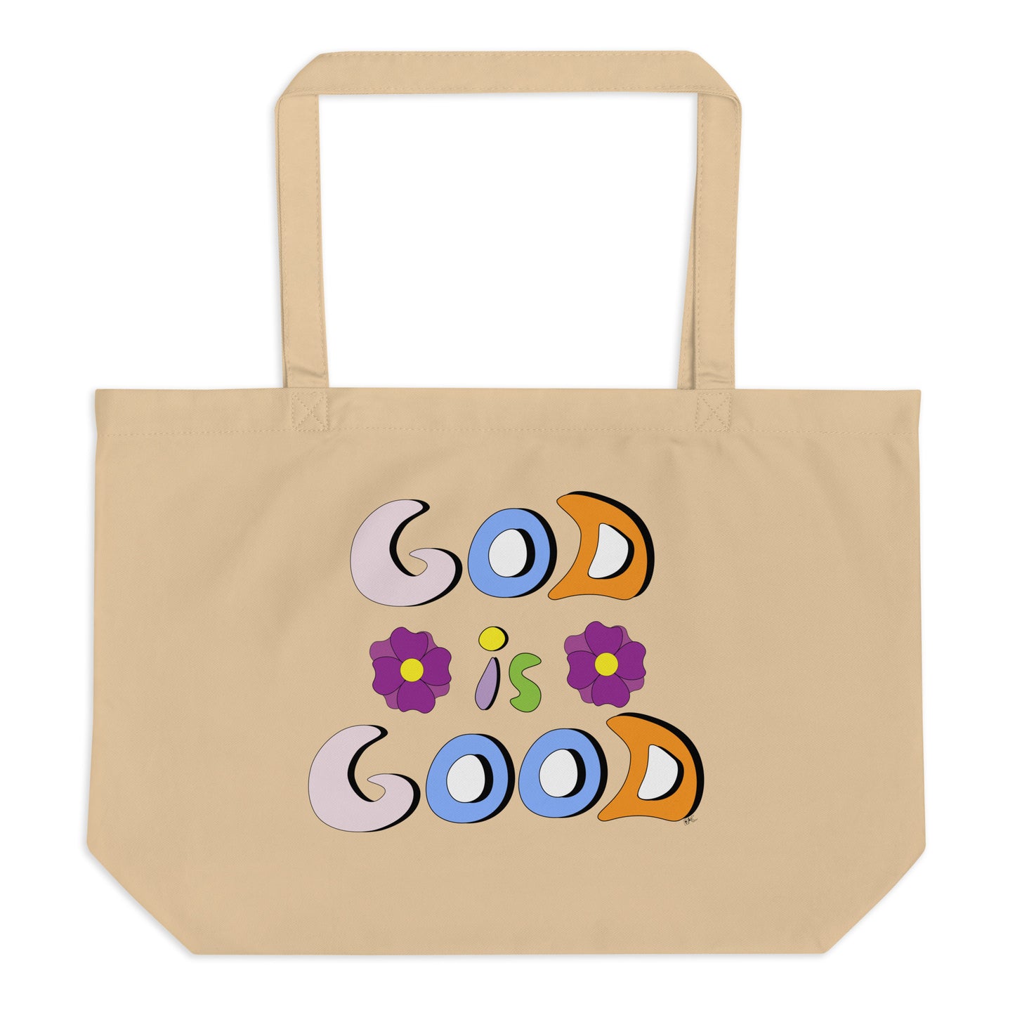God is Good (Two Flowers) - Brown Tote Bag