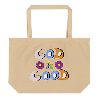 God is Good (Two Flowers) - Brown Tote Bag