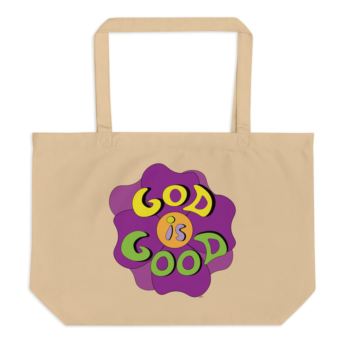 God is Good (Flower) - Brown Tote Bag