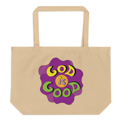 God is Good (Flower) - Brown Tote Bag
