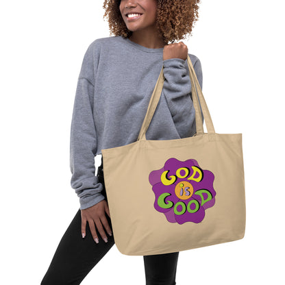 God is Good (Flower) - Brown Tote Bag