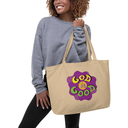 God is Good (Flower) - Brown Tote Bag