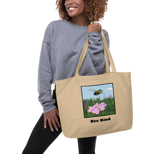 Bee Kind - Brown Tote Bag
