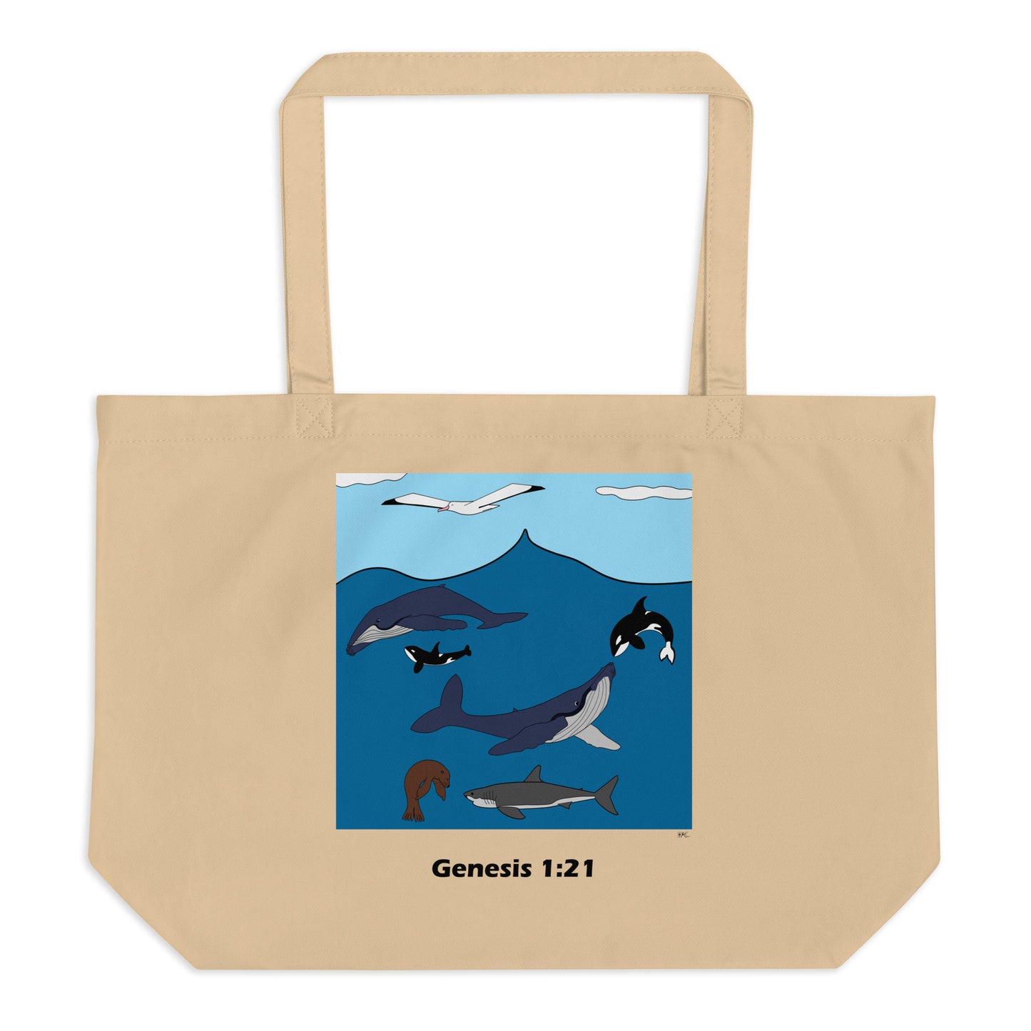 Creatures & Birds - Brown Tote Bag