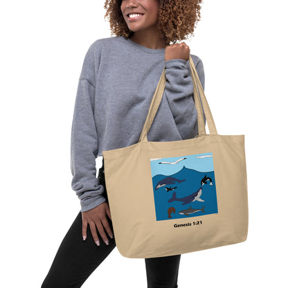 Creatures & Birds - Brown Tote Bag