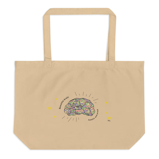 Autistic & Proud - Brown Tote Bag