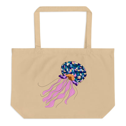 Oceania Patch Jellyfish - Brown Tote Bag