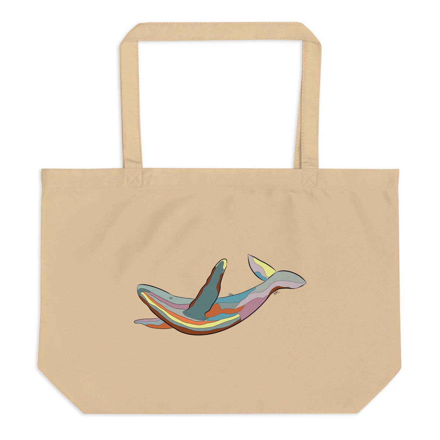 Turquoise Sunset Humpback Whale - Brown Tote Bag