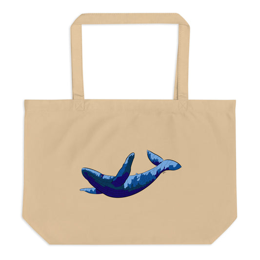 Blue Blotch Humpback Whale - Brown Tote Bag