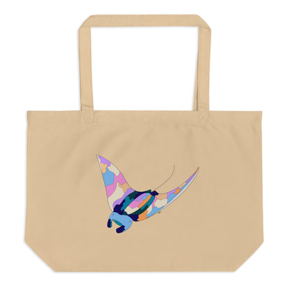 Sunset Beach Manta Ray - Brown Tote Bag