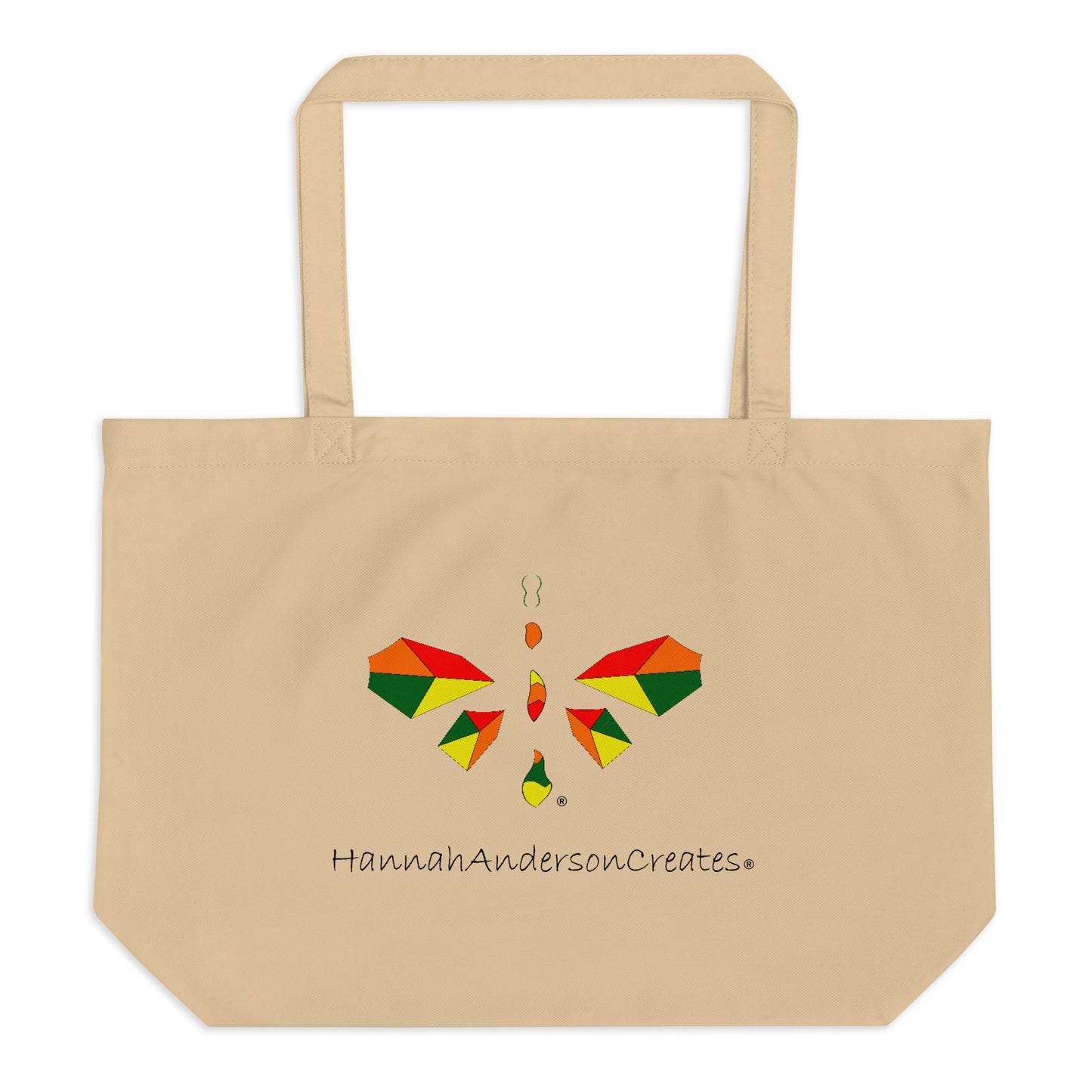 HAC Butterfly Logo With Tagline - Brown Tote Bag