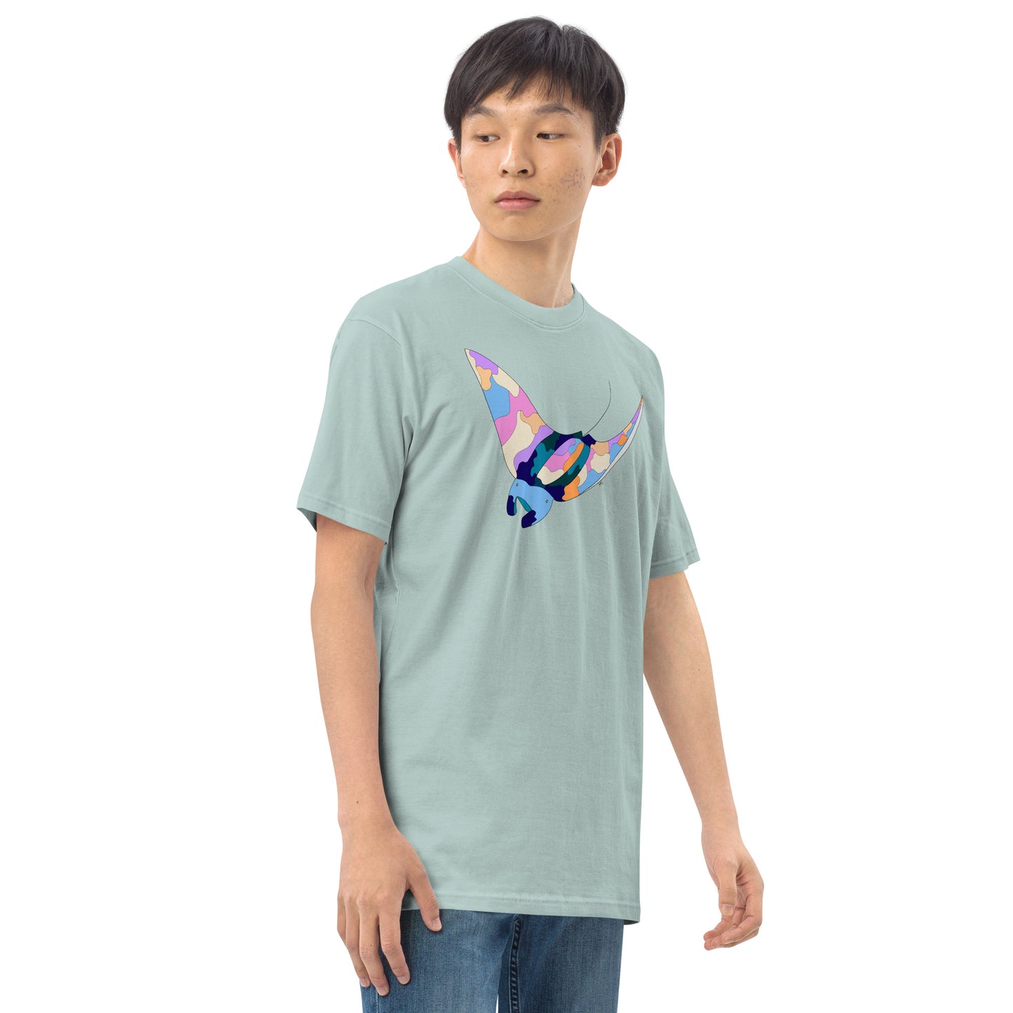 Sunset Beach Manta Ray - Men's T-Shirt