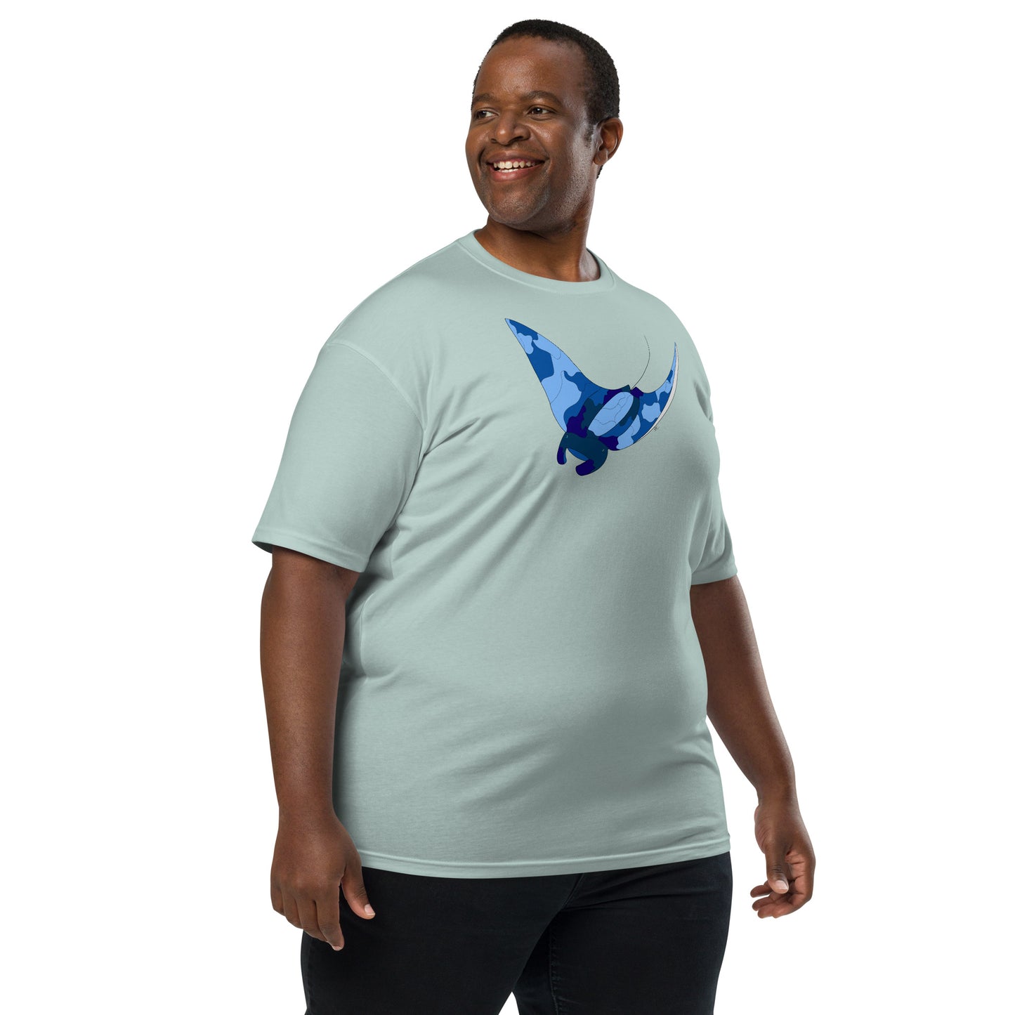 Blue Blotch Manta Ray - Men's T-Shirt