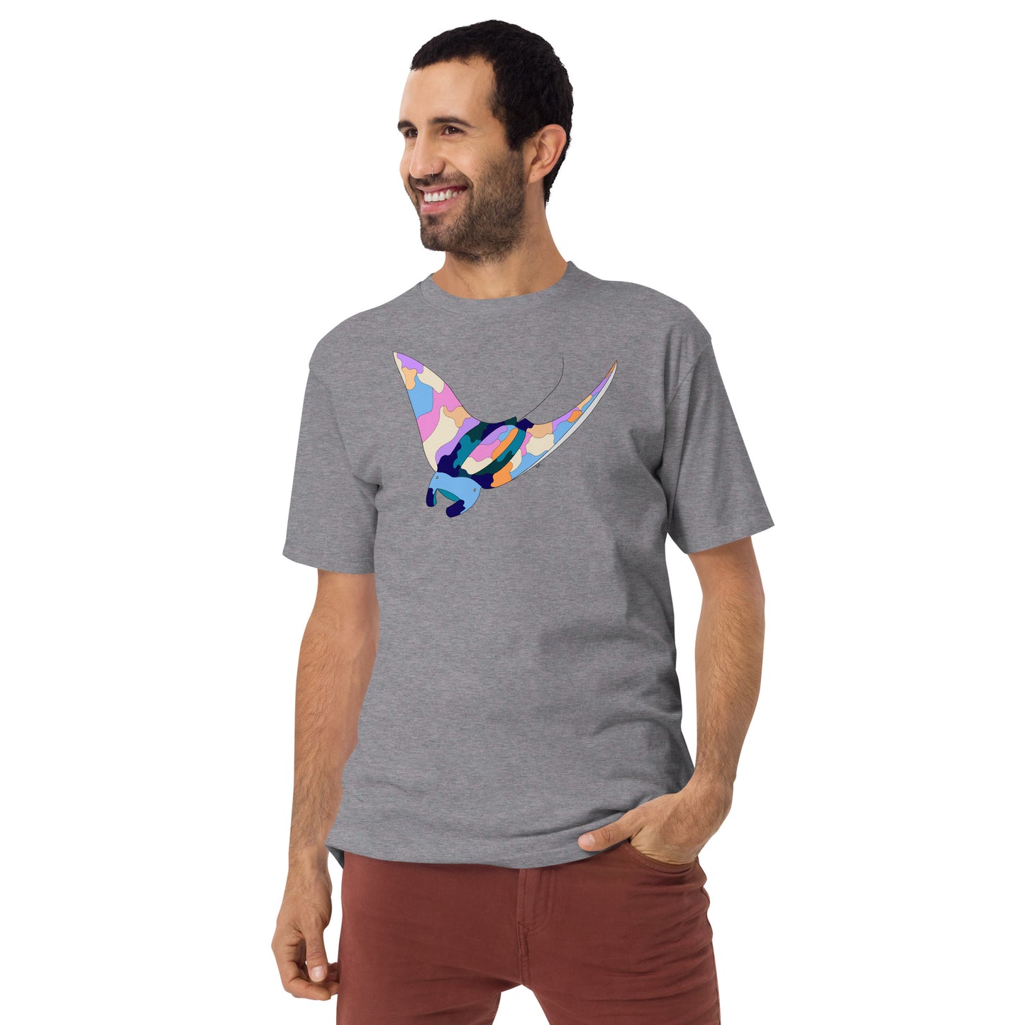 Sunset Beach Manta Ray - Men's T-Shirt