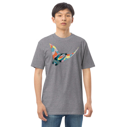 Turquoise Sunset Manta Ray - Men's T-Shirt