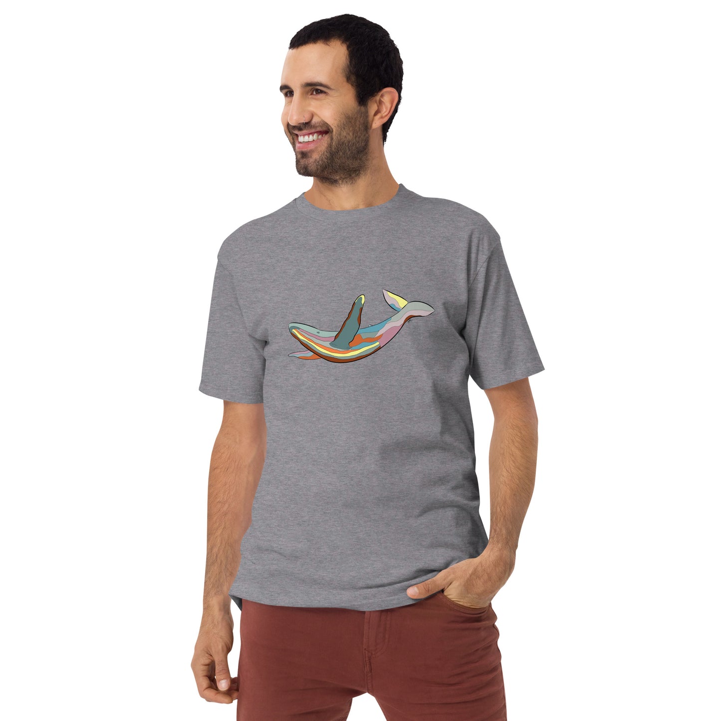Turquoise Sunset Humpback Whale - Men's T-Shirt