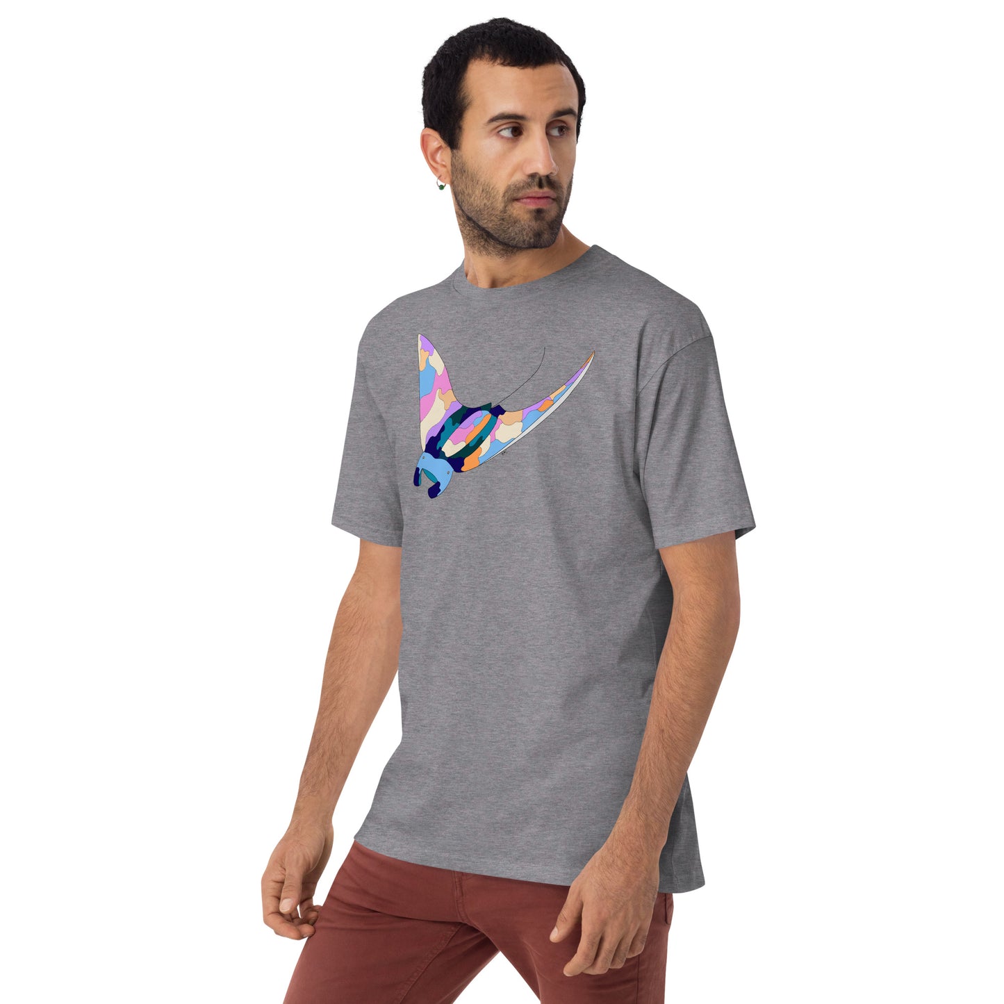 Sunset Beach Manta Ray - Men's T-Shirt