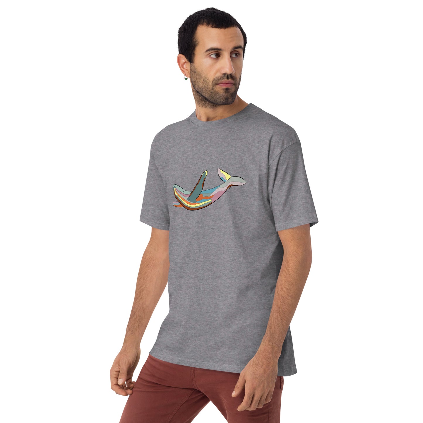 Turquoise Sunset Humpback Whale - Men's T-Shirt