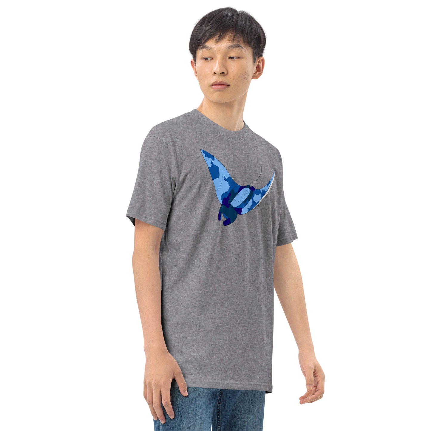 Blue Blotch Manta Ray - Men's T-Shirt