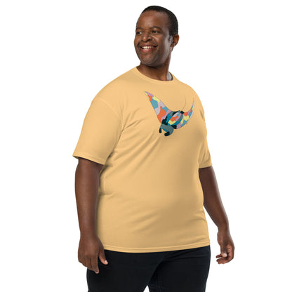 Turquoise Sunset Manta Ray - Men's T-Shirt