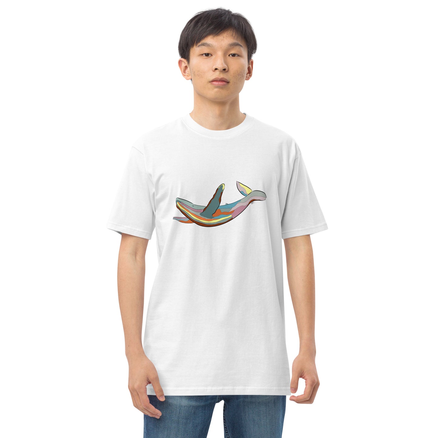 Turquoise Sunset Humpback Whale - Men's T-Shirt