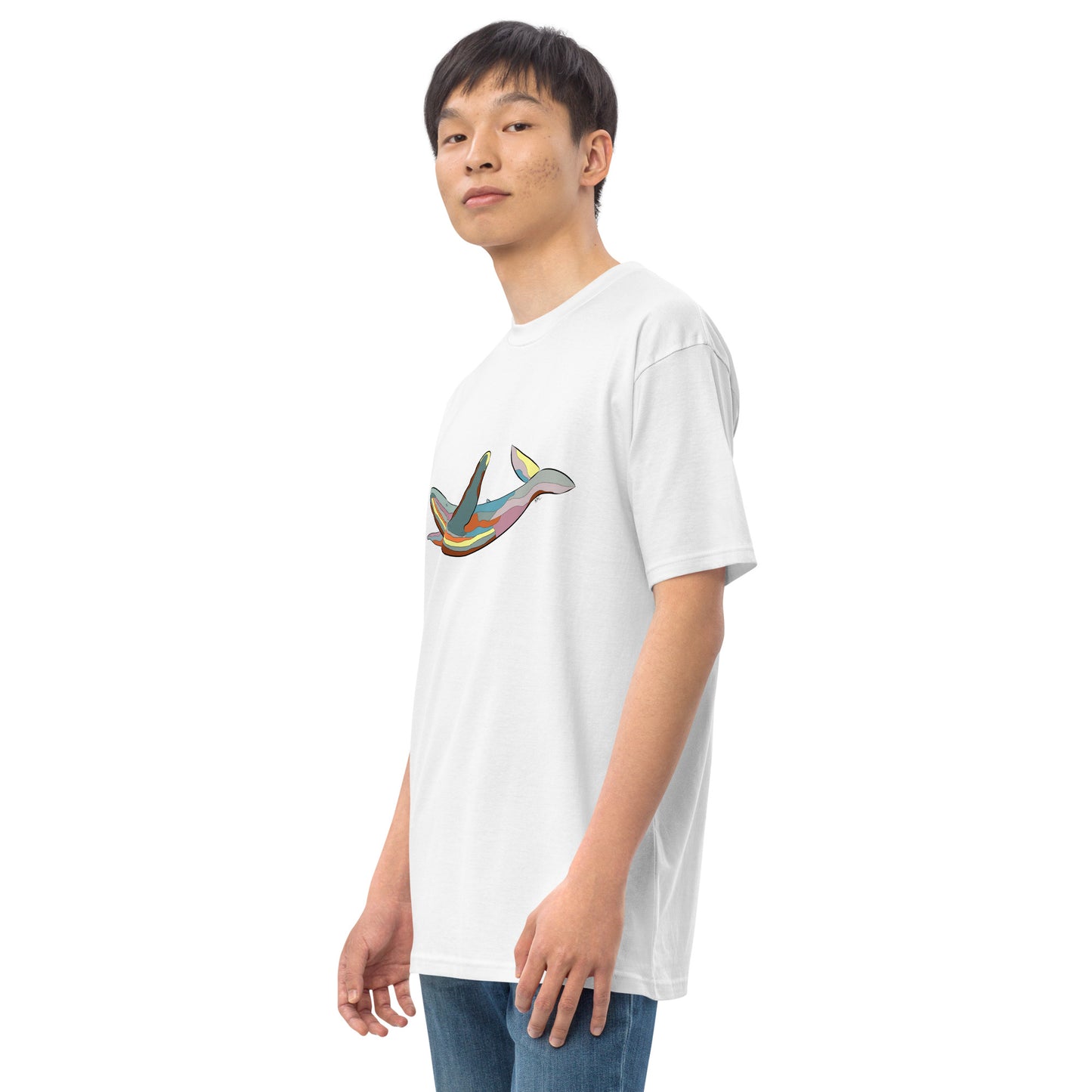 Turquoise Sunset Humpback Whale - Men's T-Shirt
