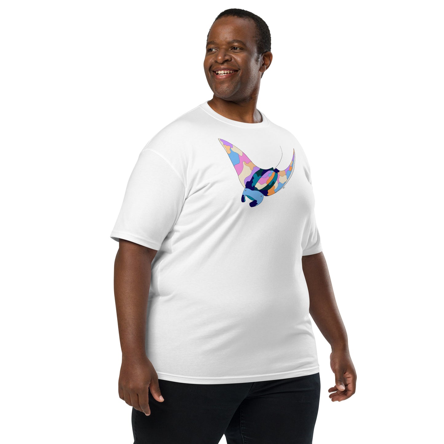 Sunset Beach Manta Ray - Men's T-Shirt