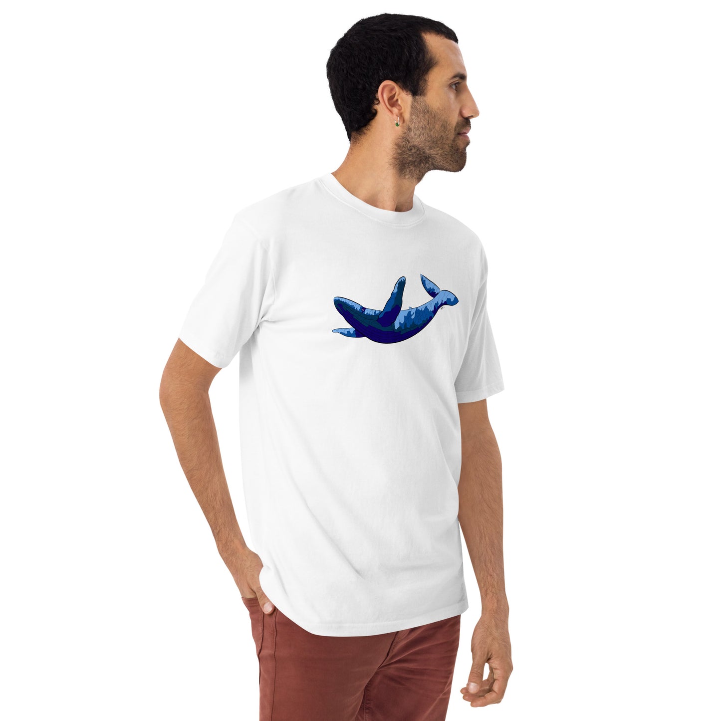 Blue Blotch Humpback Whale - Men's T-Shirt