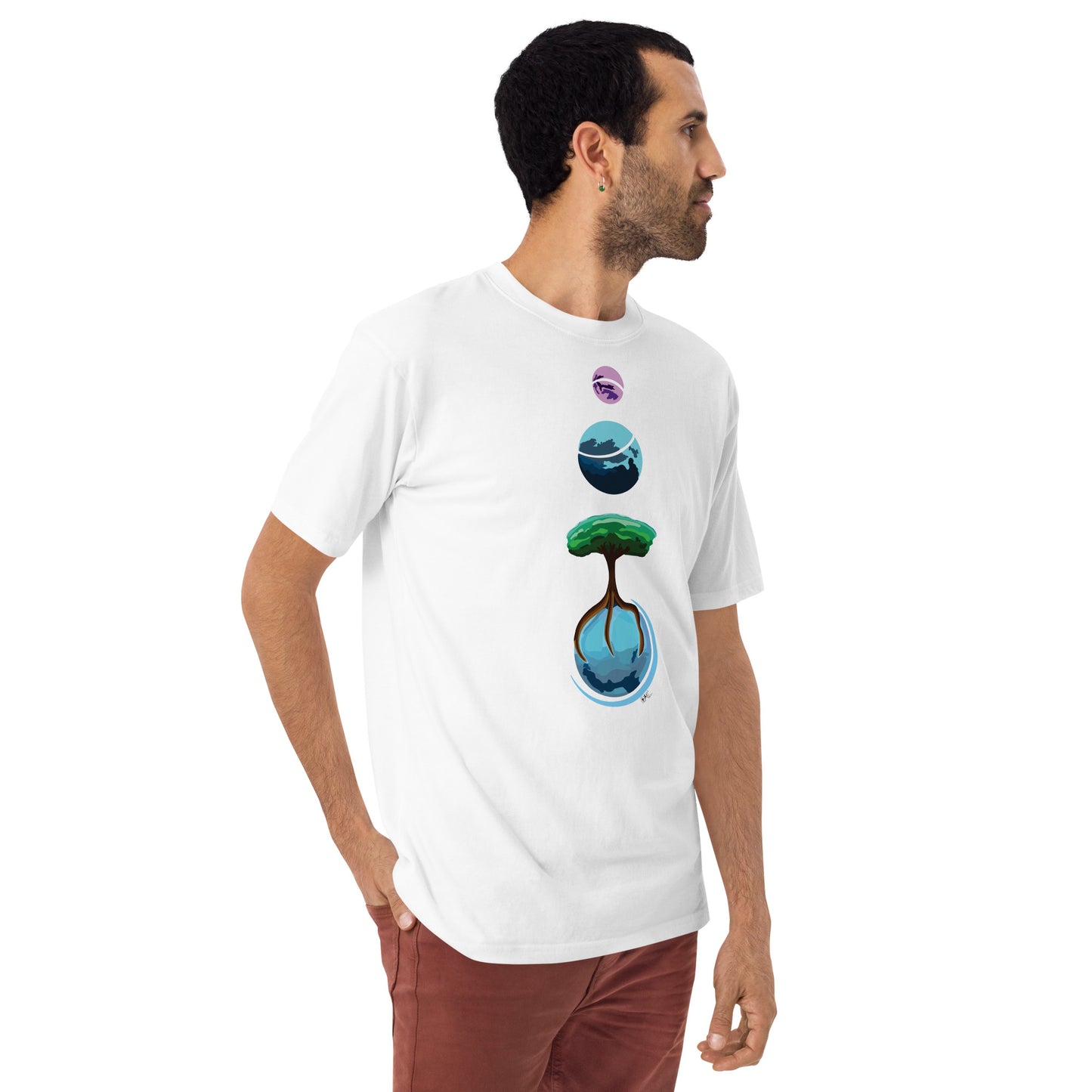Three Vector Planets - Men's T-Shirt