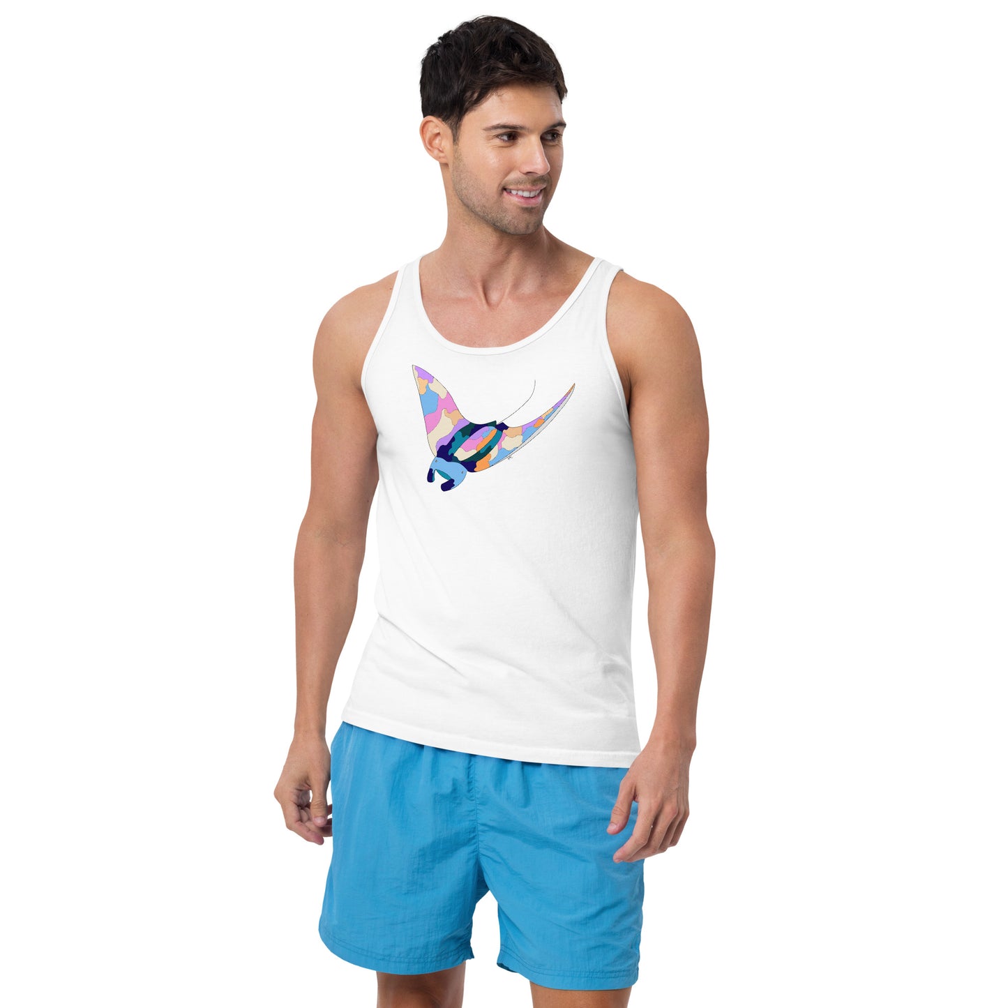 Sunset Beach Manta Ray - Men's Tank Top