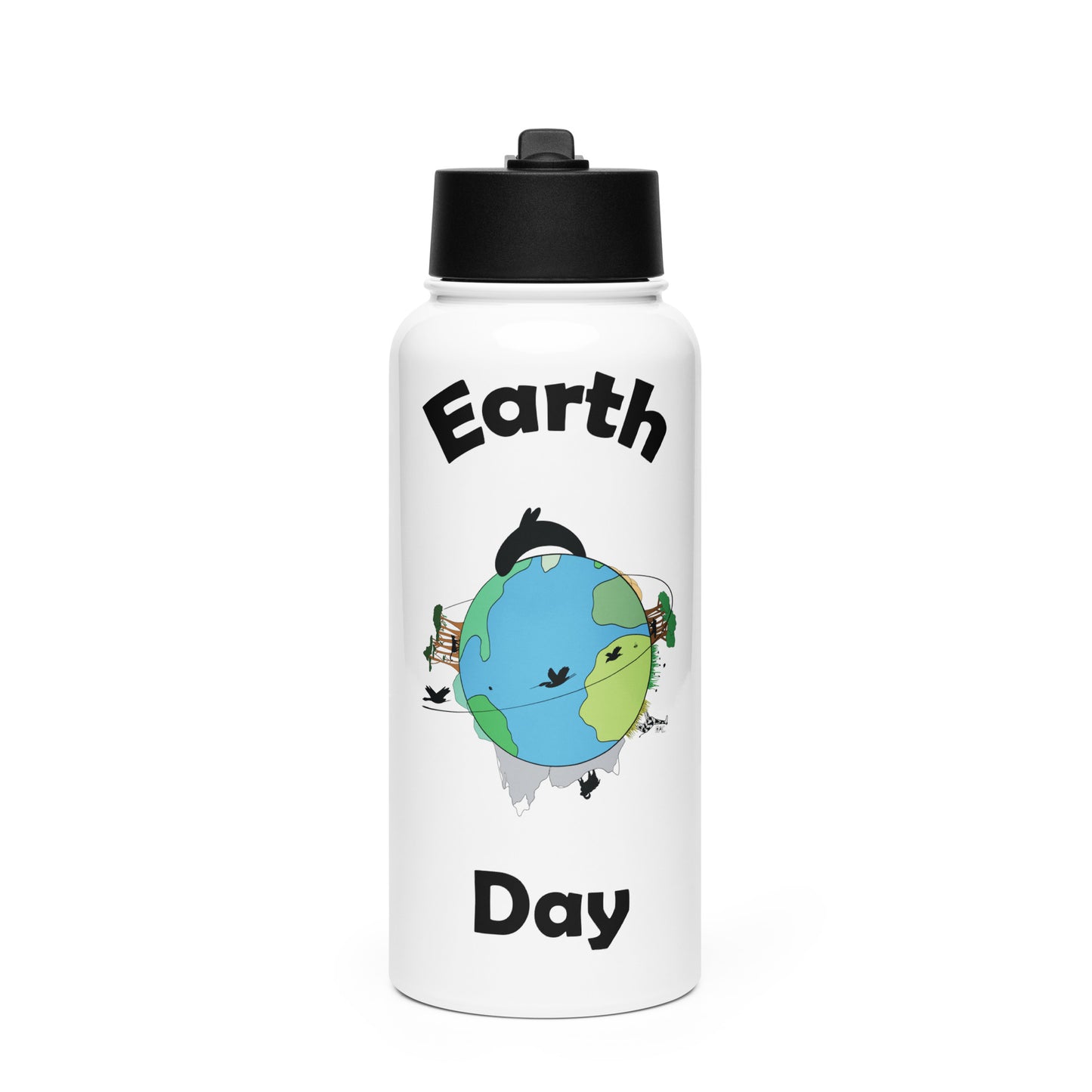Earth Day - Stainless Steel Water Bottle
