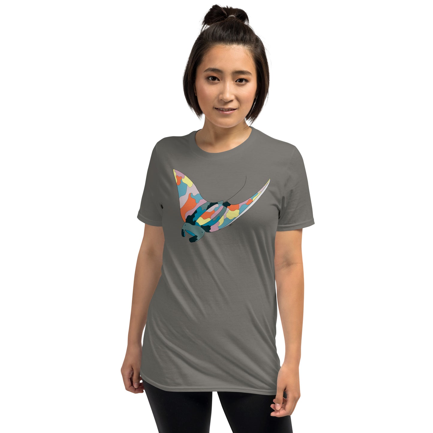 Turquoise Sunset Manta Ray - Women's T-Shirt