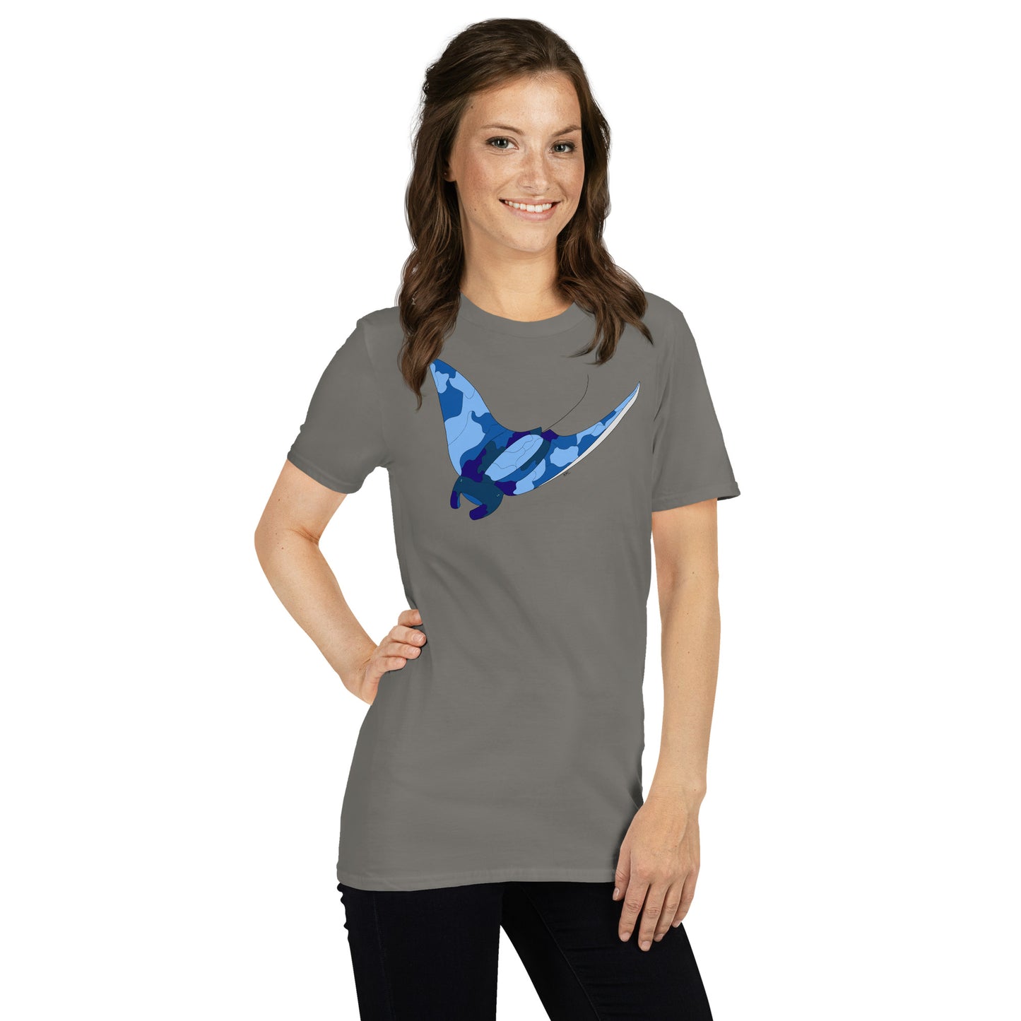 Blue Blotch Manta Ray - Women's T-Shirt