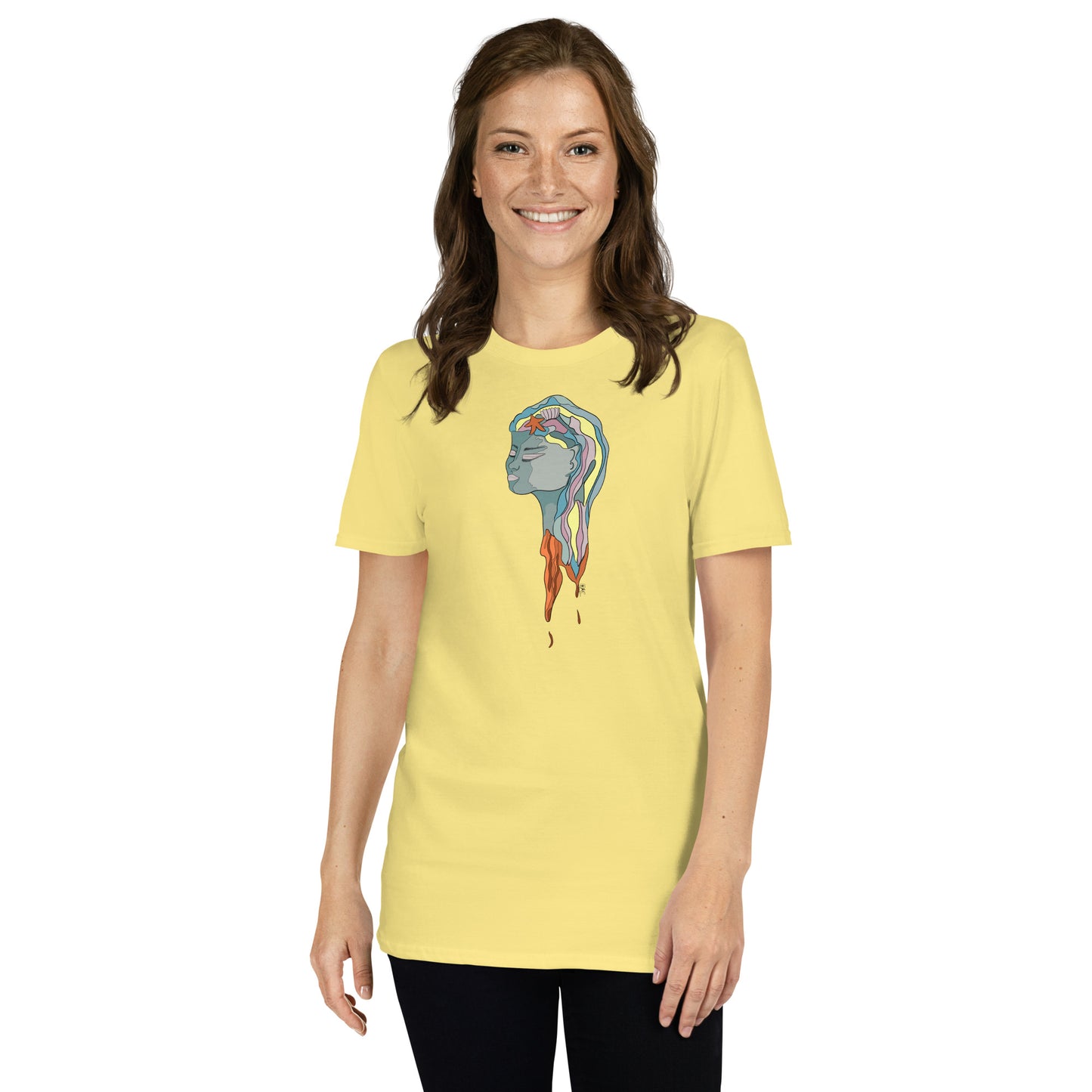 Turquoise Mermaid Head - Women's T-Shirt