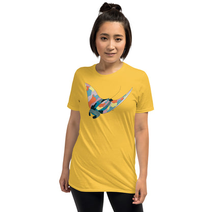 Turquoise Sunset Manta Ray - Women's T-Shirt