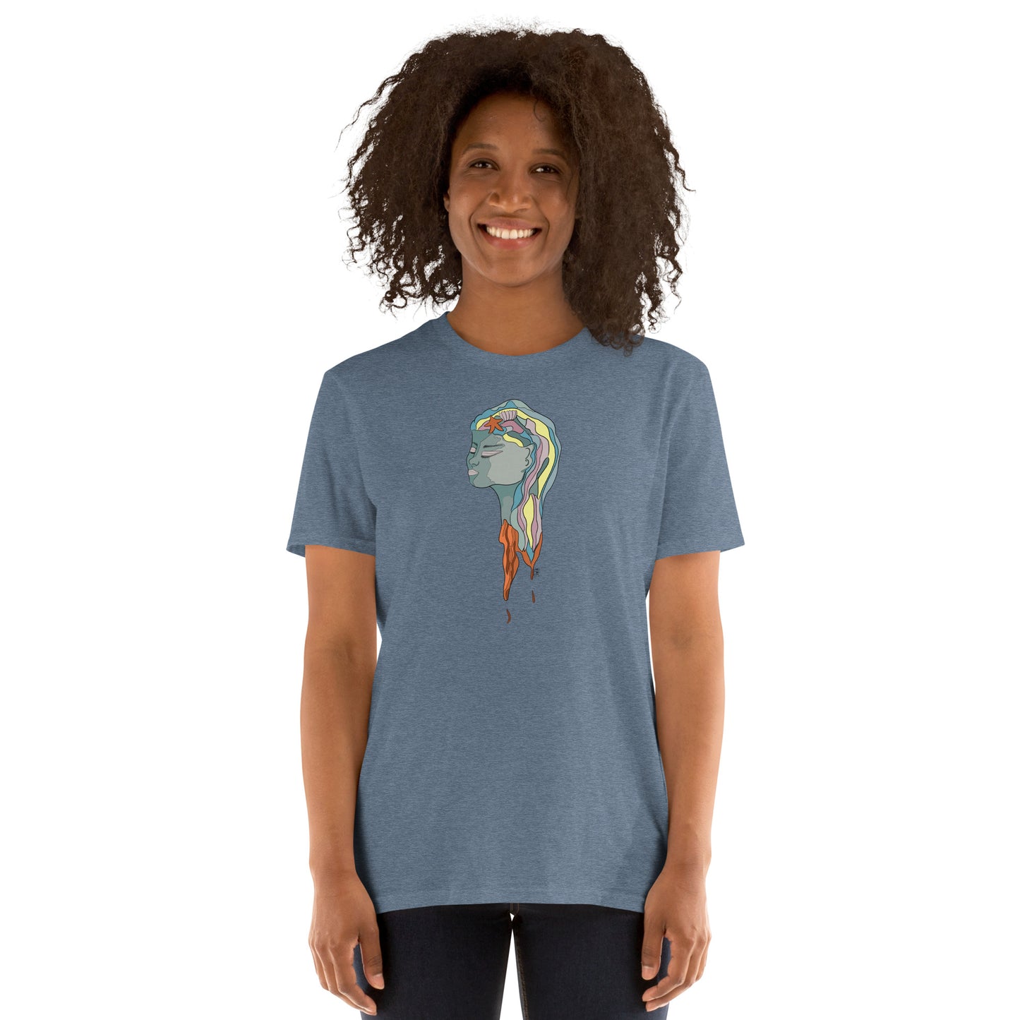 Turquoise Mermaid Head - Women's T-Shirt