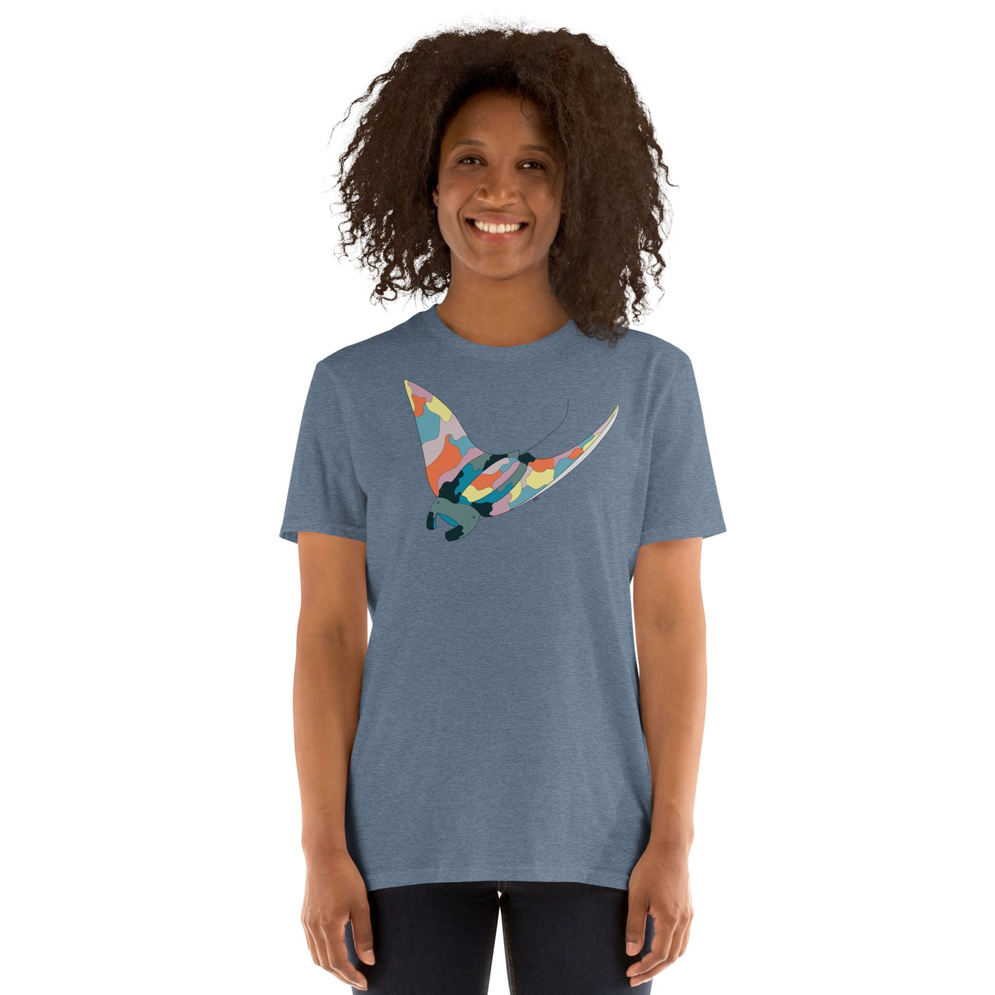 Turquoise Sunset Manta Ray - Women's T-Shirt