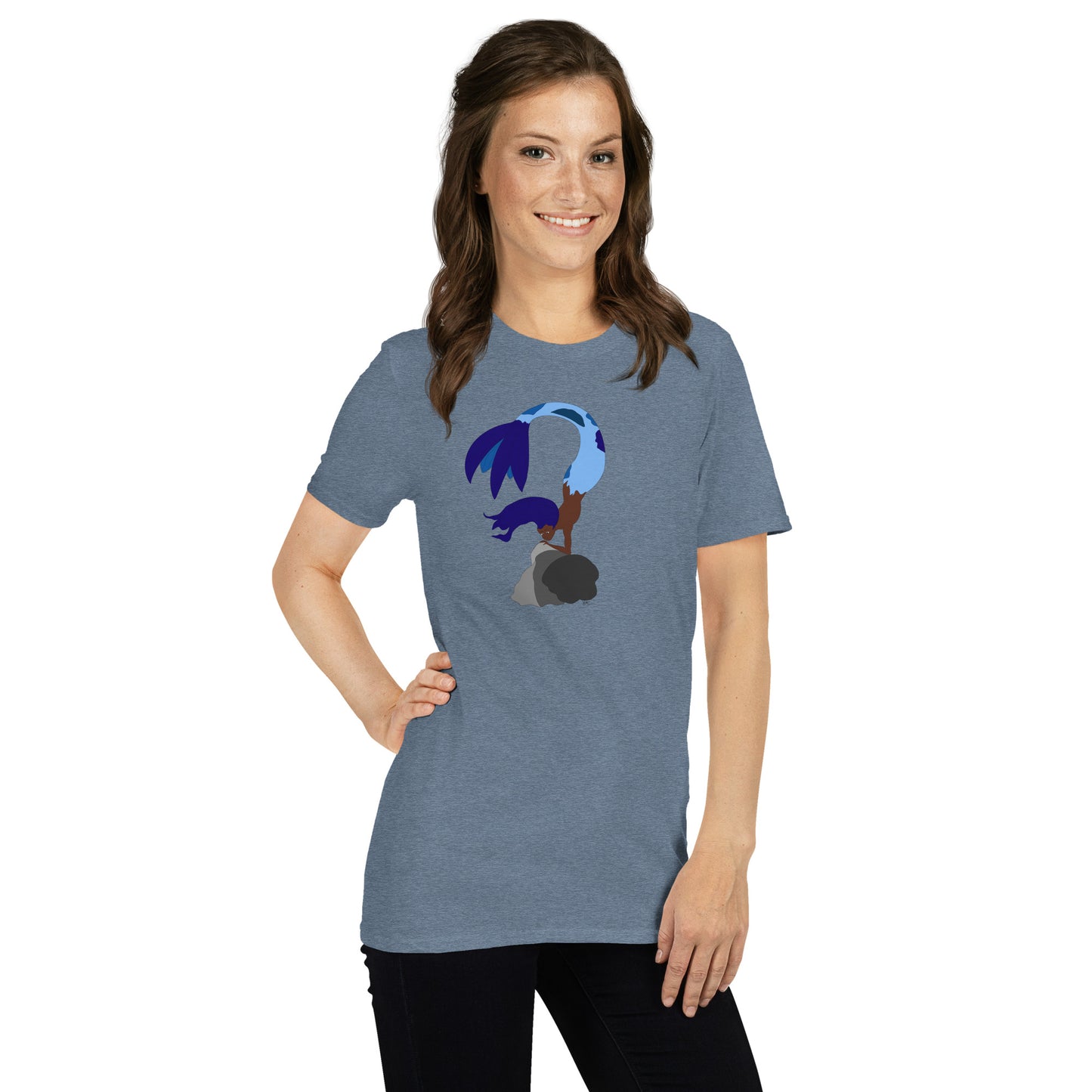 Blue Haired Mermaid - Women's T-Shirt