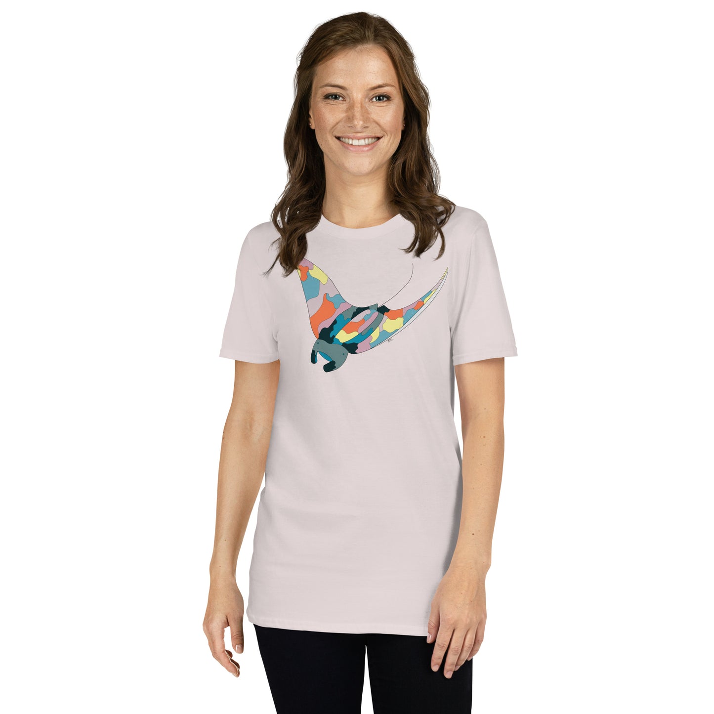 Turquoise Sunset Manta Ray - Women's T-Shirt