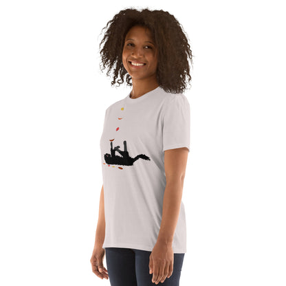 Kitten & Falling Leaves - Women's T-Shirt