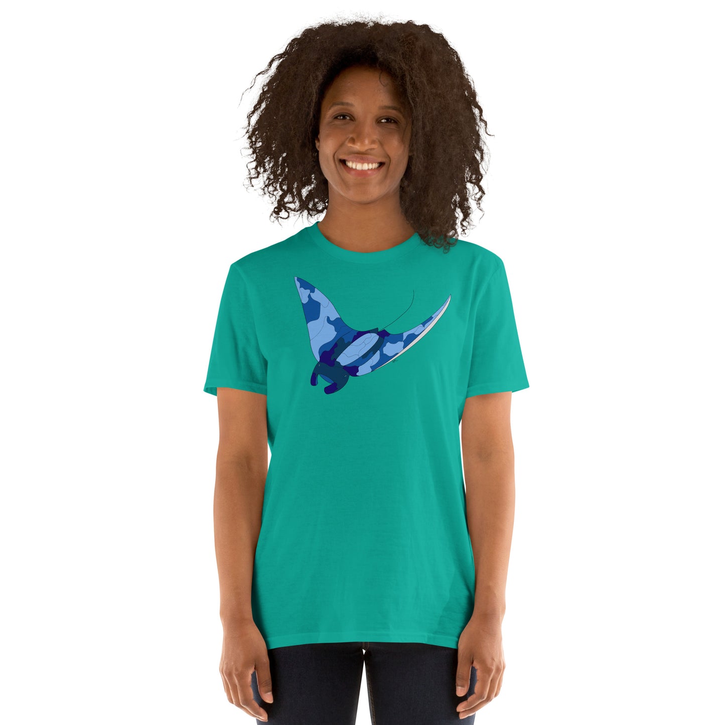 Blue Blotch Manta Ray - Women's T-Shirt