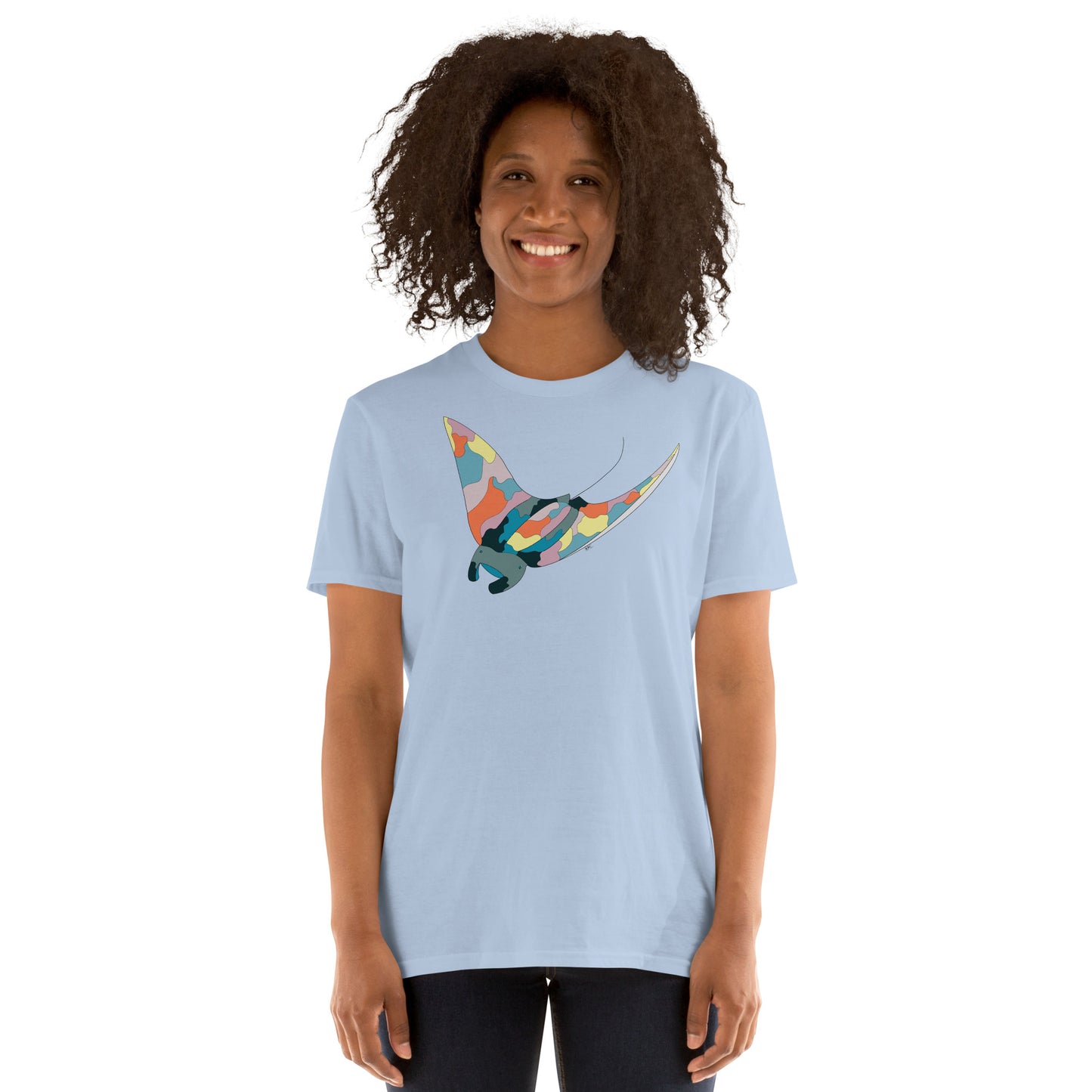Turquoise Sunset Manta Ray - Women's T-Shirt