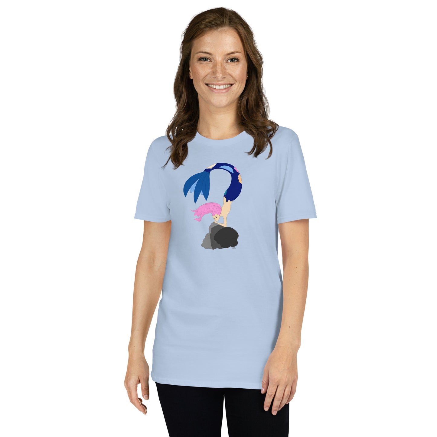 Pink Haired Mermaid - Women's T-Shirt