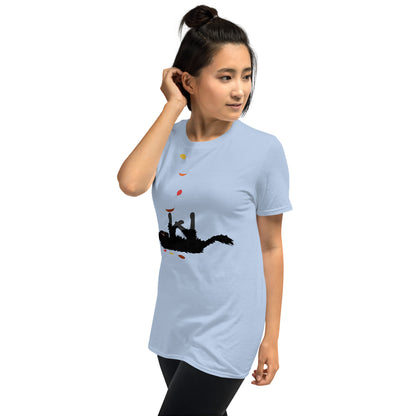 Kitten & Falling Leaves - Women's T-Shirt