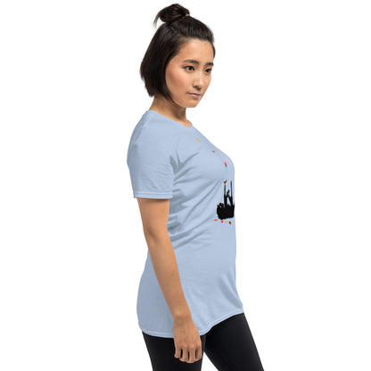 Kitten & Falling Leaves - Women's T-Shirt