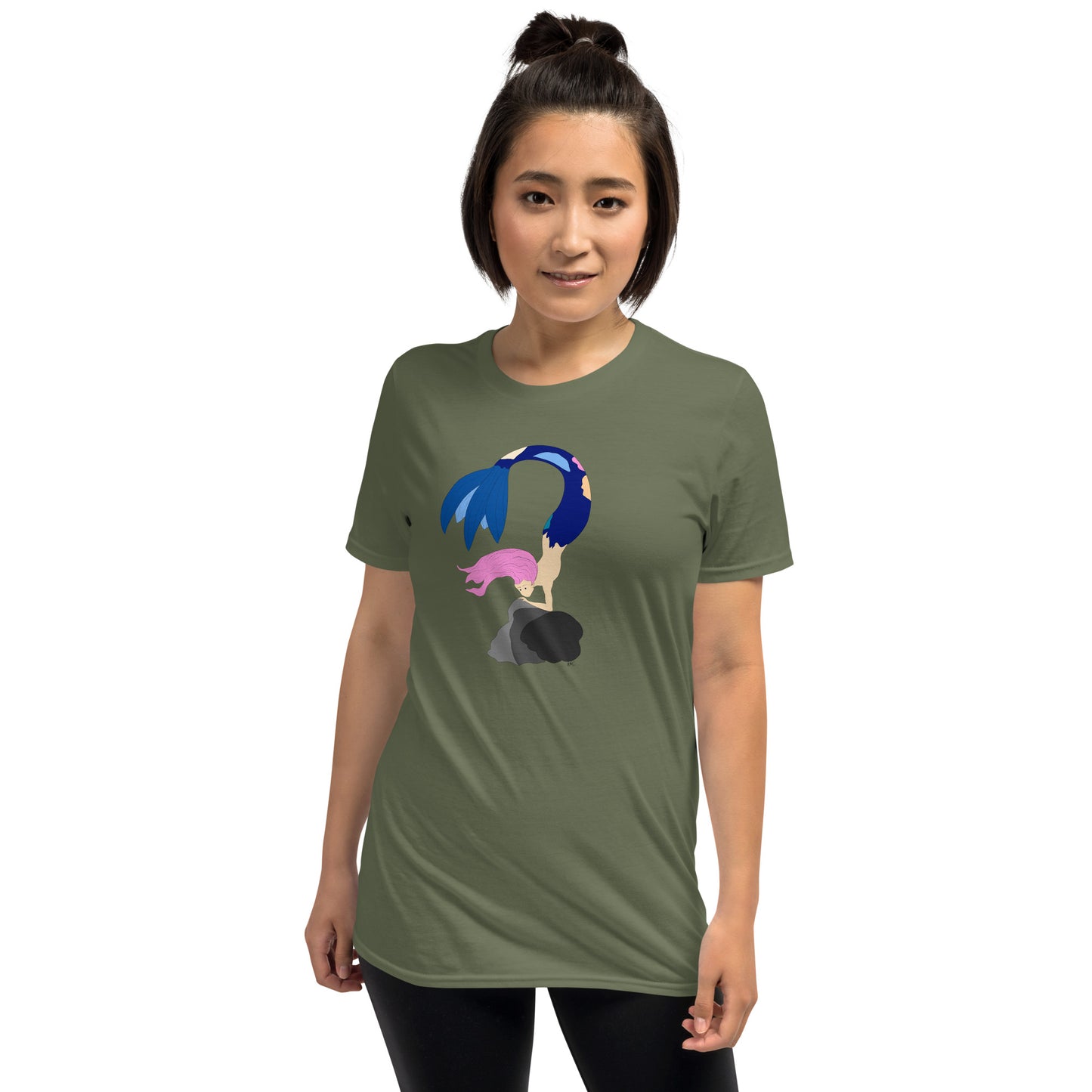 Pink Haired Mermaid - Women's T-Shirt