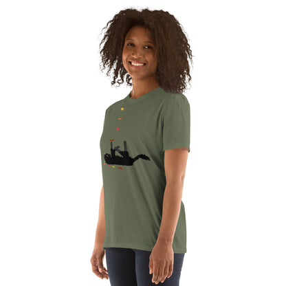 Kitten & Falling Leaves - Women's T-Shirt