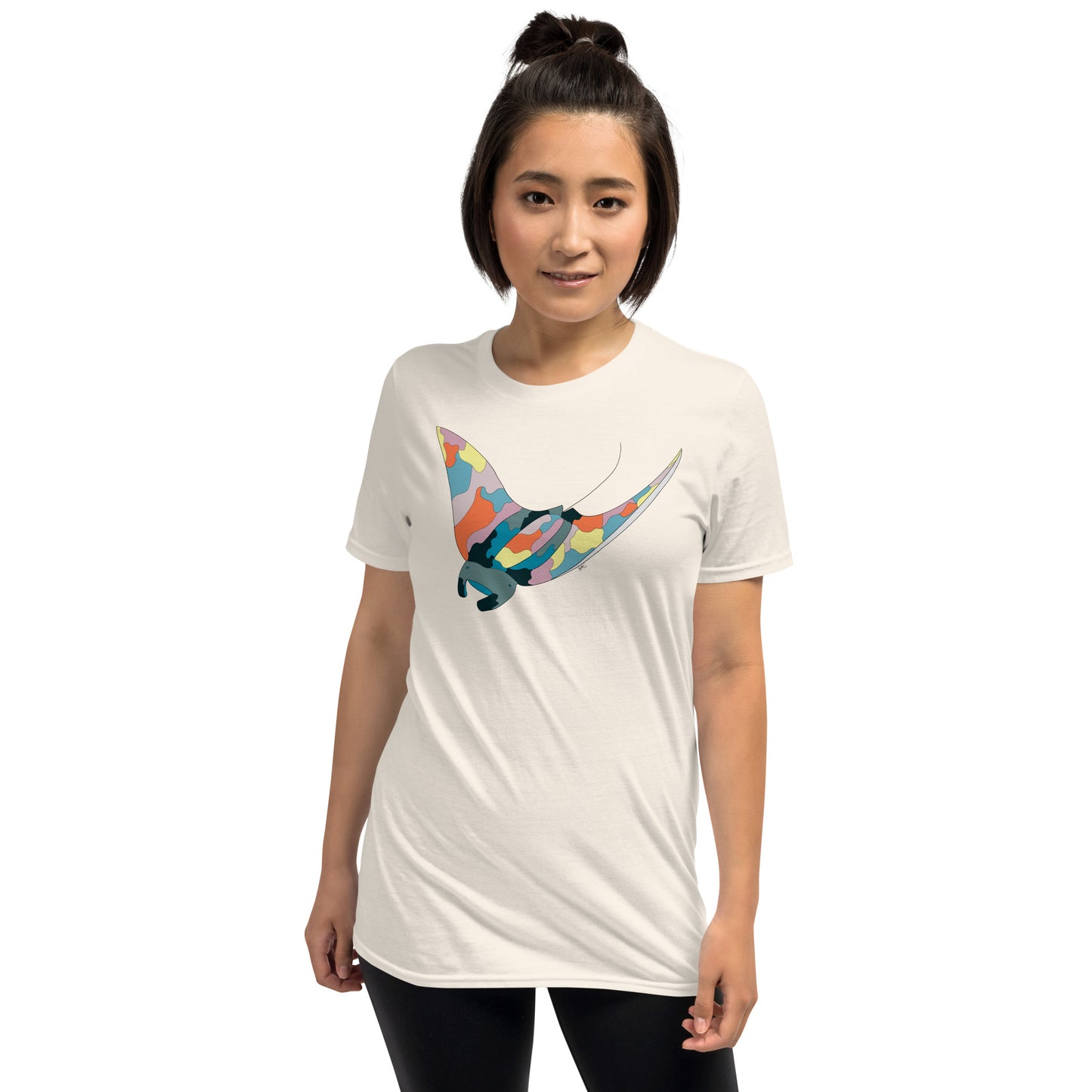 Turquoise Sunset Manta Ray - Women's T-Shirt
