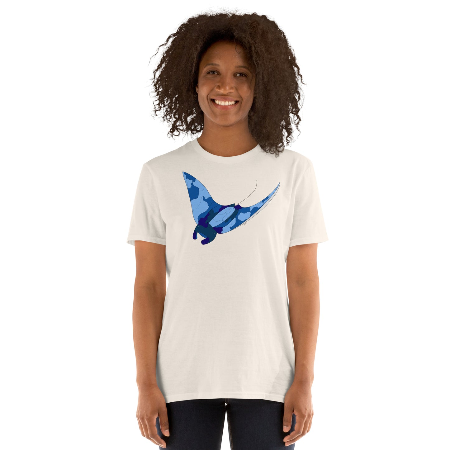 Blue Blotch Manta Ray - Women's T-Shirt